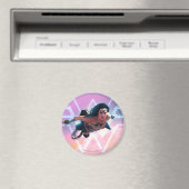 WW84 | Wonder Woman Flying Lo Fi Pastel Graphic Magnet (In Situ (Geschirrspüler))