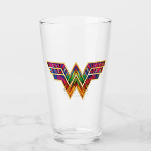 WW84   Wonder Woman Kaleidoscope Logo Glas