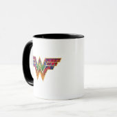 WW84 | Wonder Woman Kaleidoscope Logo Tasse (Vorderseite Links)