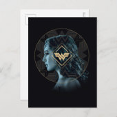 WW84 | Wonder Woman Logo Gemustert Portrait Einladungspostkarte (Vorne/Hinten)