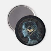WW84 | Wonder Woman Logo Gemustert Portrait Magnet (Vorderseite/Rückseite)