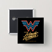 WW84 | Wonder Woman Neon Light Logo Button (Vorne & Hinten)