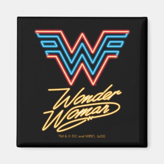 WW84 | Wonder Woman Neon Light Logo Magnet (Vorne)