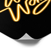 WW84 | Wonder Woman Neon Light Logo Poster (Ecke)