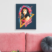 WW84 | Wonder Woman Retrowave Character Abzeichen Leinwanddruck (Insitu (Wohnzimmer))