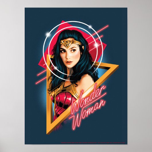 WW84 | Wonder Woman Retrowave Character Abzeichen Poster (Vorne)