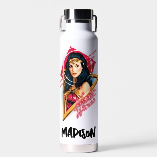 WW84 | Wonder Woman Retrowave | Name hinzufügen Trinkflasche (Vorne)