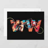 WW84 | Wonder Woman Vs. Das Cheetah WW Logo Einladungspostkarte (Vorne/Hinten)