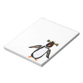 WW-Funny Rockhopper Penguin Primitive Art Notizblock (Rotiert)