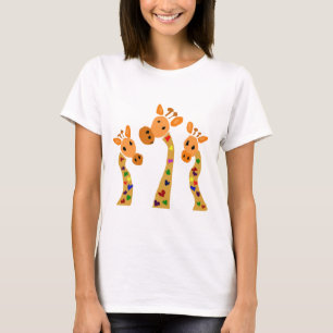 WW-, Giraffe und Herz-ursprünglicher Kunst-Cartoo T-Shirt
