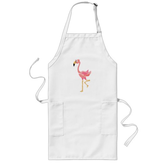 WW-, lustiger Flamingo-ursprünglicher Lange Schürze (Vorne)