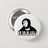 WWBJD? - Was würde Tier Jesus tun? Button (Vorne & Hinten)