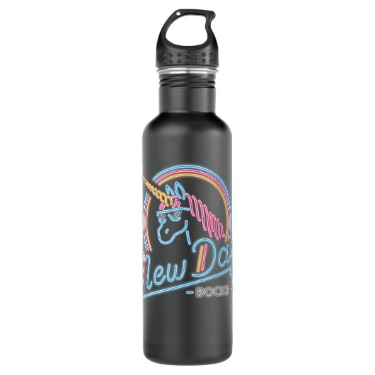 WWE Neon Unicorn 837 Edelstahlflasche (Vorderseite)