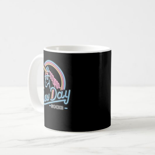 WWE Neon Unicorn 837 Kaffeetasse (Vorderseite Links)