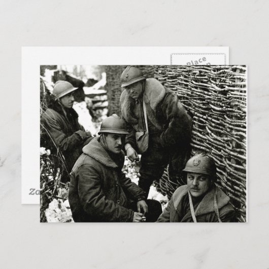 WWI American Field Service Postkarte (Vorne/Hinten)