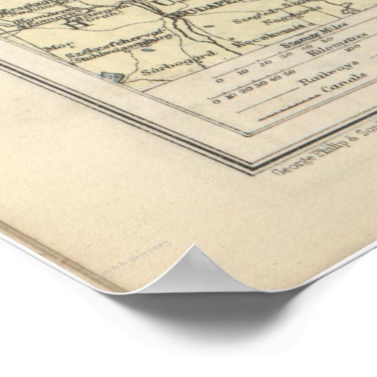 WWI Eastern Front Map Poster (Ecke)