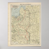 WWI Eastern Front Map Poster (Vorne)
