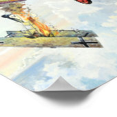 WWI ERNST UDET FOKKER D.VII DRINT POSTER (Ecke)