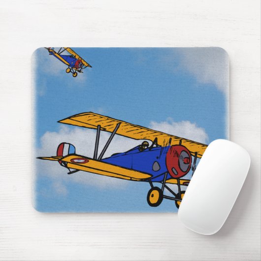 WWI-Flugzeuge zur Bekämpfung Mousepad (Mit Mouse)