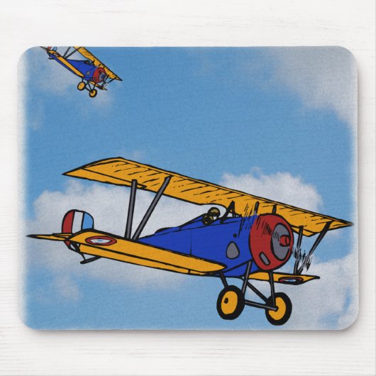 WWI-Flugzeuge zur Bekämpfung Mousepad (Vorne)