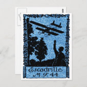 WWI Französisches Flugdienstposter Postkarte (Vorne/Hinten)