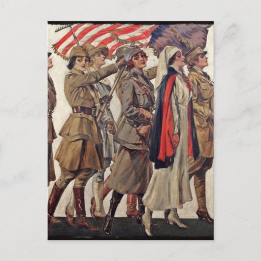 WWI - Frauen als Krankenpfleger Postkarte (Vorderseite)