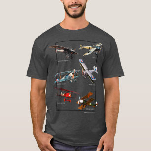 WWI-Kämpfer Flugzeuge T-Shirt