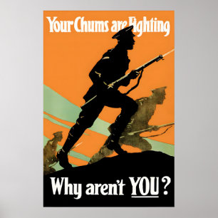WWI Kanadisches Propagandaposter Rekrutierungskuns Poster