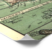 WWI-Karte Spaniens und Portugals Poster (Ecke)