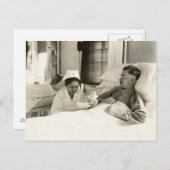 WWI-Krankenversicherung und Soldat Postkarte (Vorne/Hinten)