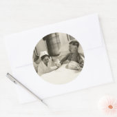 WWI-Krankenversicherung und Soldat Runder Aufkleber (Umschlag)