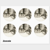 WWI-Krankenversicherung und Soldat Runder Aufkleber (Blatt)