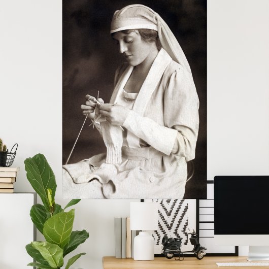 WWI Nurse Strickpullover Poster (Heimbüro)