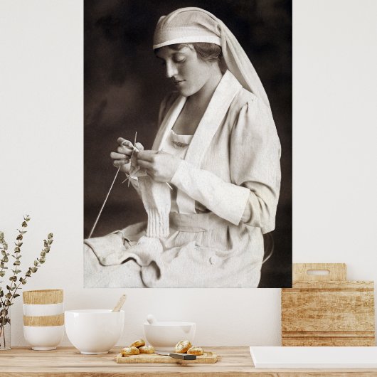 WWI Nurse Strickpullover Poster (Küche)