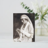 WWI Nurse Strickpullover Postkarte (Stehend Vorderseite)