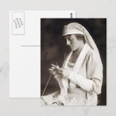 WWI Nurse Strickpullover Postkarte (Vorne/Hinten)
