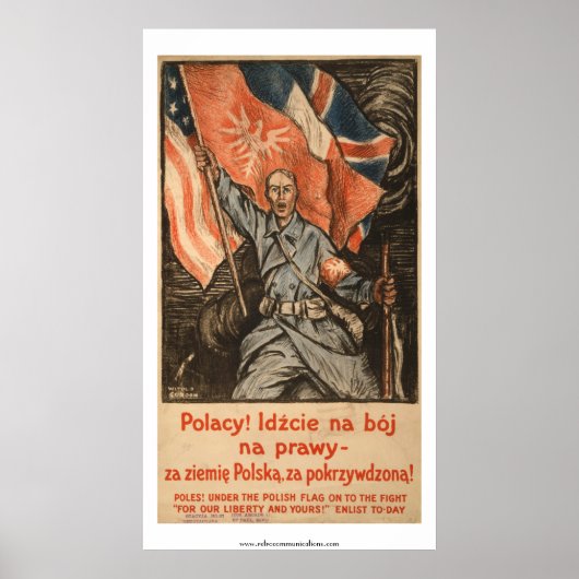 WWI-Poster in polnischer Sprache Poster (Vorne)