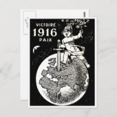 WWI-Sieg in Frankreich Postkarte (Vorne/Hinten)