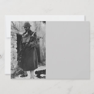 WWI-Soldat in der Gasmaske