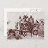 WWI-Soldaten in Gasmasken Postkarte (Vorne/Hinten)