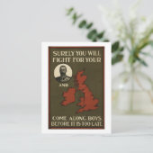 WWI-Stellenplan Postkarte (Stehend Vorderseite)