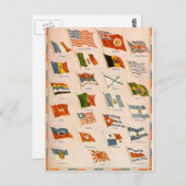 WWI-Verbündete Postkarte (Vorne/Hinten)