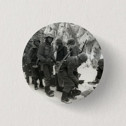 WWII amerikanische Soldaten in Belgien Button (Vorderseite)