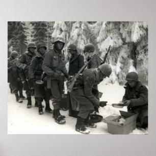 WWII amerikanische Soldaten in Belgien Poster