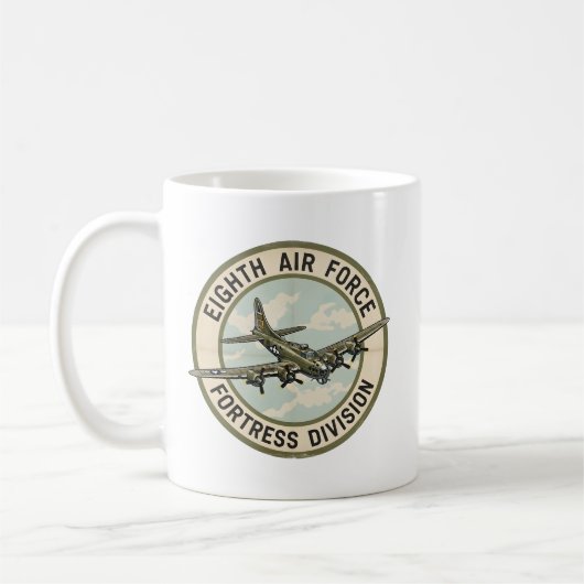 WWII B-17 Eighth Air Force Festungsdivision Kaffeetasse (Links)