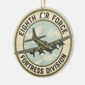 WWII B-17 Eighth Air Force Fortress Division Keramik Ornament (Links)