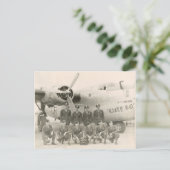 WWII B-24 Crew Postkarte (Stehend Vorderseite)