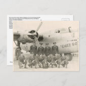 WWII B-24 Crew Postkarte (Vorne/Hinten)