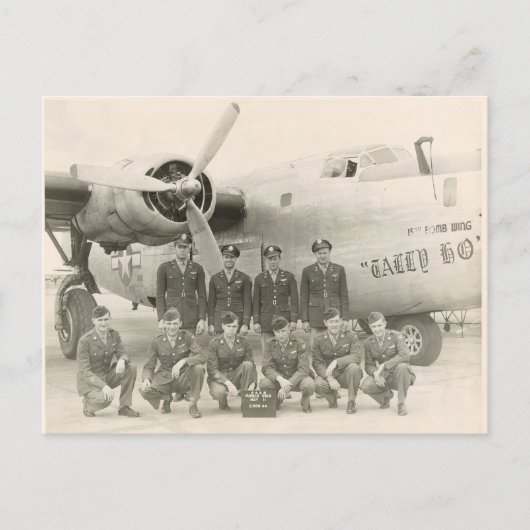 WWII B-24 Crew Postkarte (Vorderseite)
