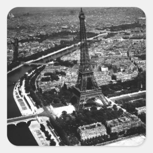 WWII Befreites Paris Quadratischer Aufkleber